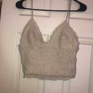 Off-white knit crop top